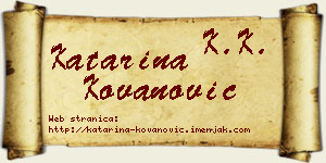 Katarina Kovanović vizit kartica